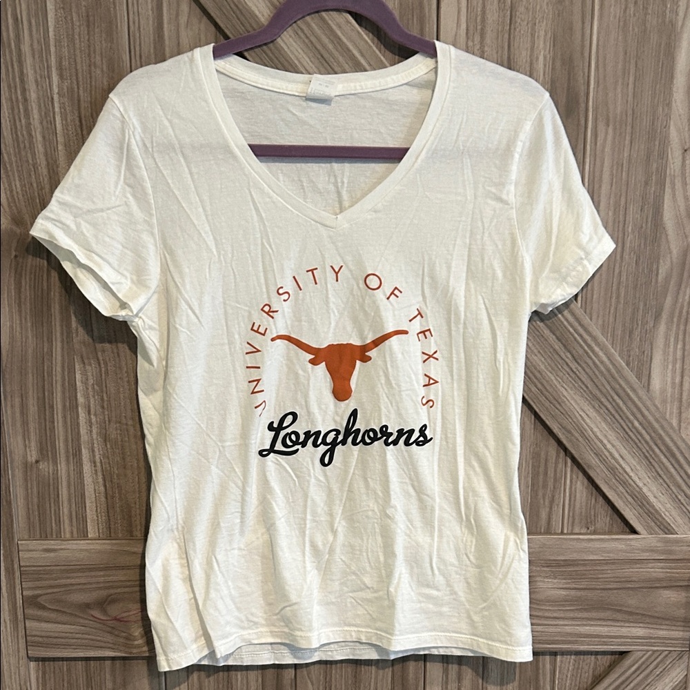 Hanes White University of Texas Longhorns Tee